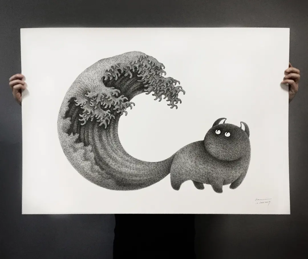 «Кот, да не тот»: милые и причудливые пушистые четвероногие на иллюстрациях малазийского художника Камвэя Фонга.