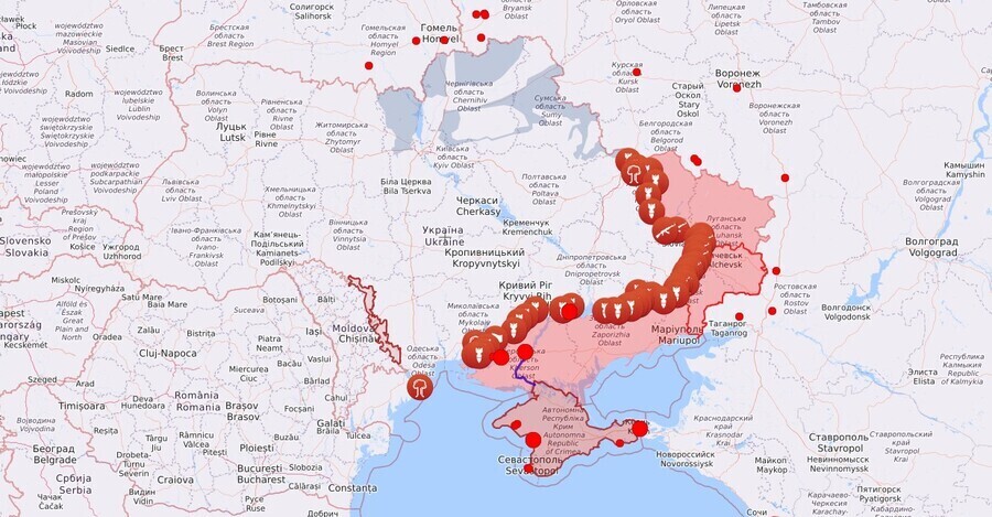 Интерактивная карта специальной операции