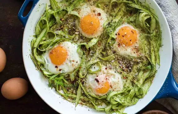 Соус песто из спаржи и яиц