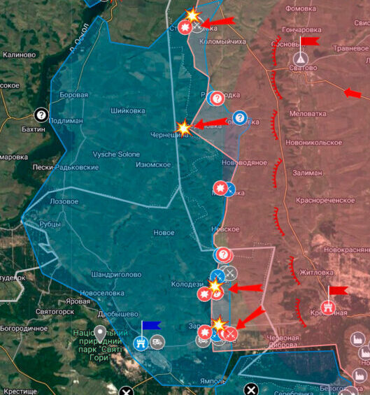 Карта боевых действий под сватово