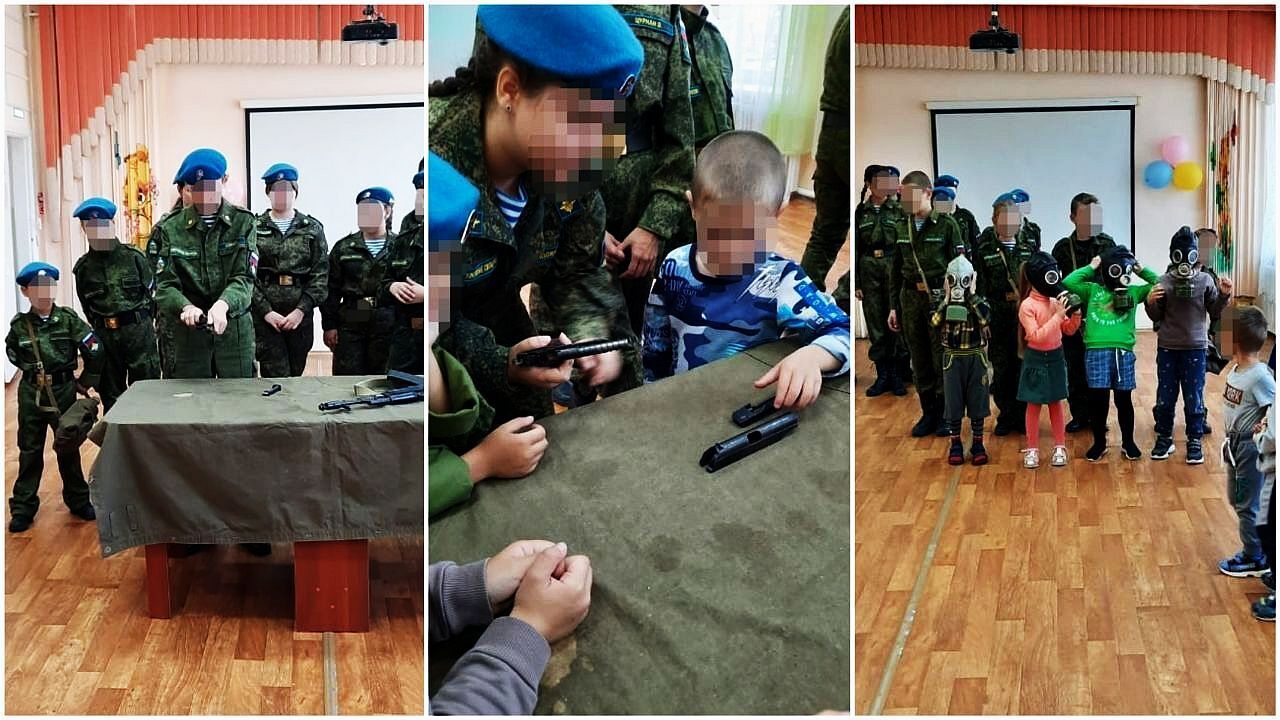 «Солдаты в подгузниках»: малышей в детских садах учат собирать автомат, надевать противогаз и демонстрируют им гранатомёт. Это нормально?