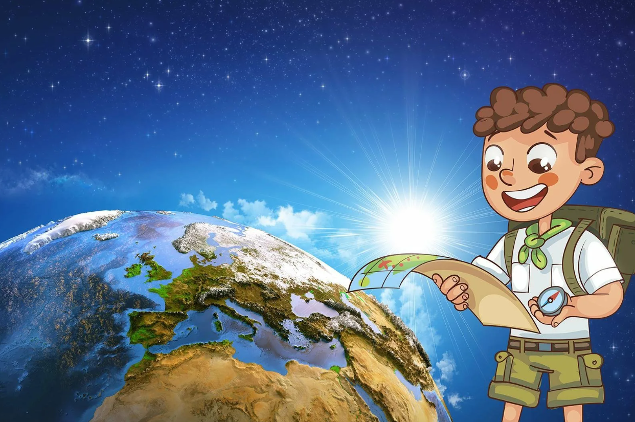 Мальчик и планета земля. Юный географ. Кругосветное путешествие для детей. Путешествие с детьми. Путешествие по планете.