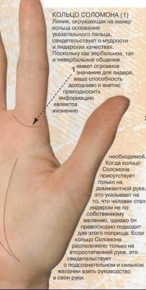 Кольцо соломона на руке хиромантия
