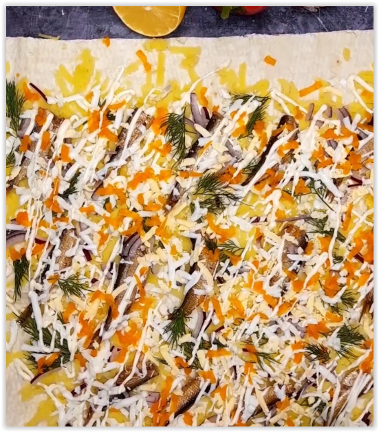 Рецепт закуски из лаваша и шпрот