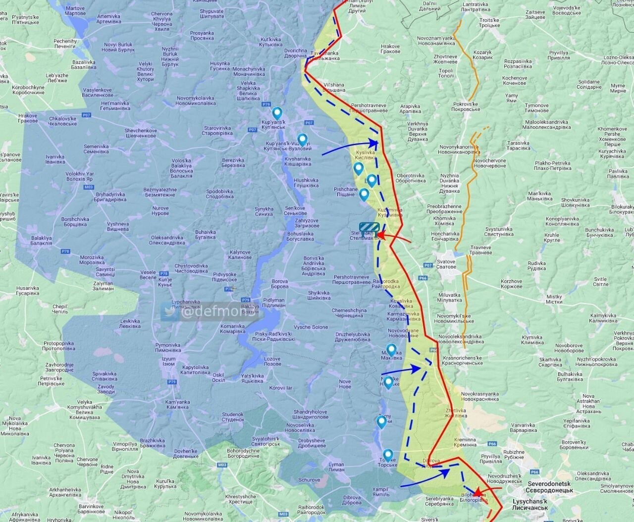 Кременная карта военных действий