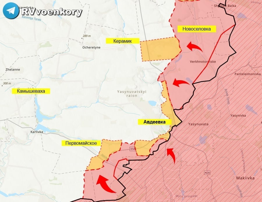 Авдеевка новости сегодня карта