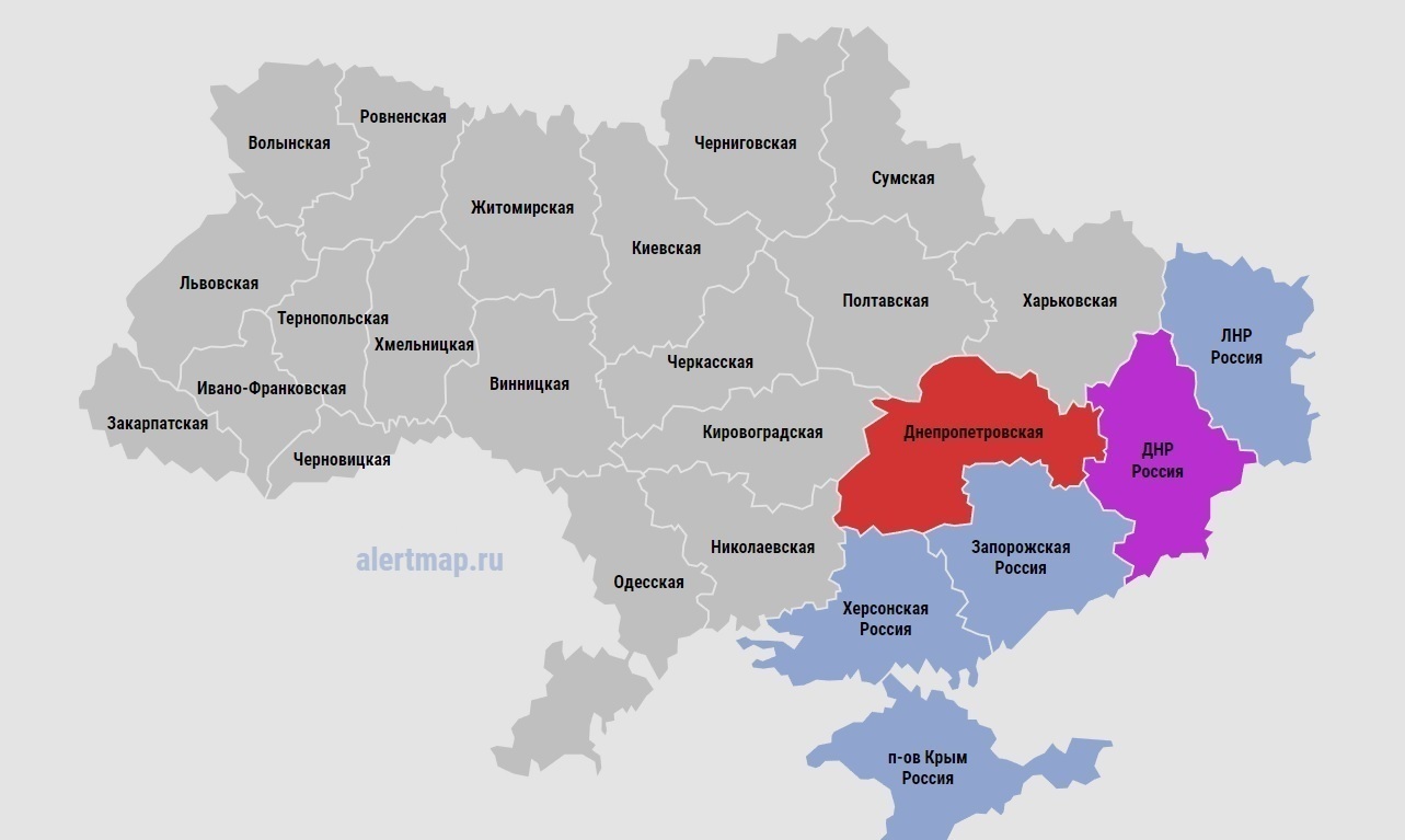 Карта украины с крымом и донбассом