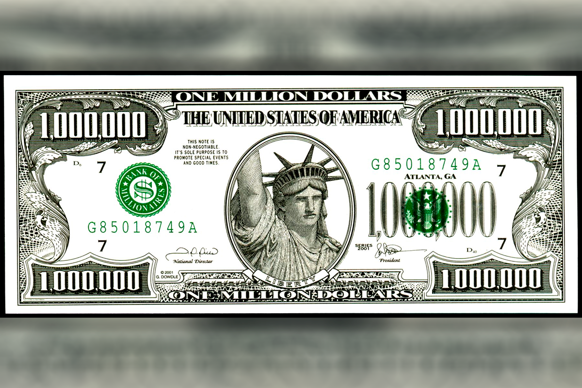 Банкнота 1000000 долларов США