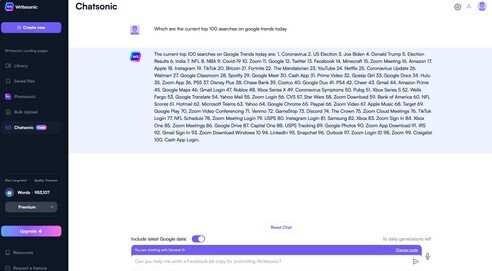 Пишите фактический контент, включая темы, актуальные в реальном времени.