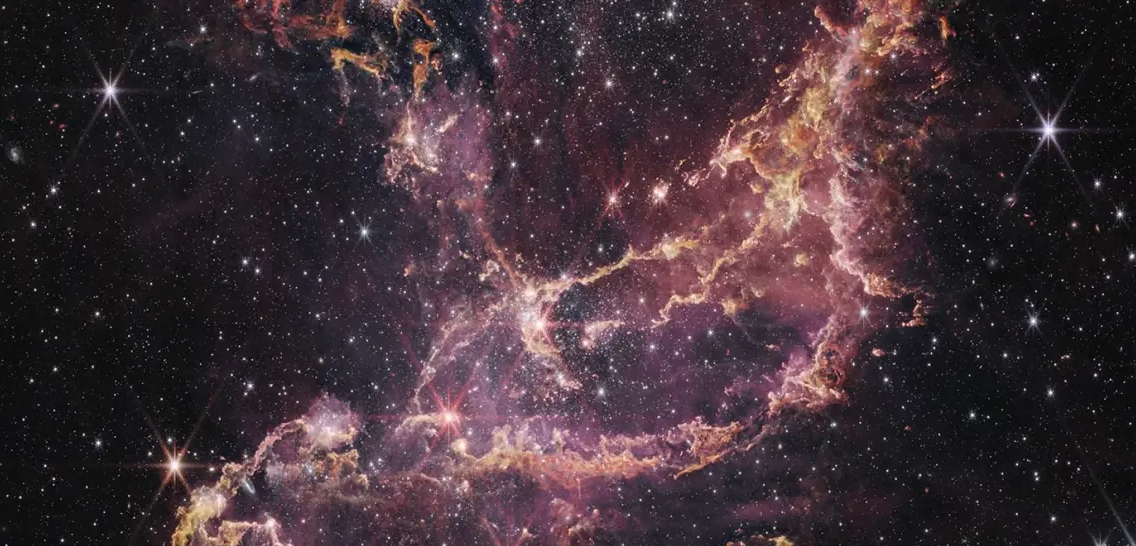 Джеймс Уэбб сделал потрясающий снимок звездообразования в соседней галактике