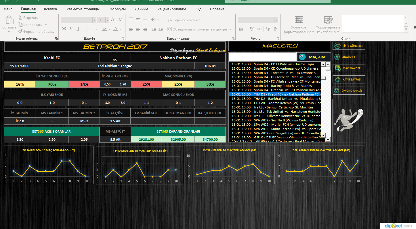 Турецкая BETPROFI - 2017 | Автоматическая Программа для Ставок!