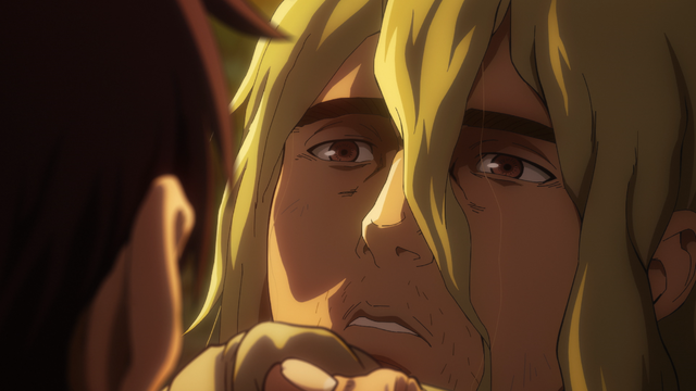 Зимнее аниме 'Сага о Винланде' - шанс для рабов стать свободными! Но выражение лица Торфина остается мрачным...