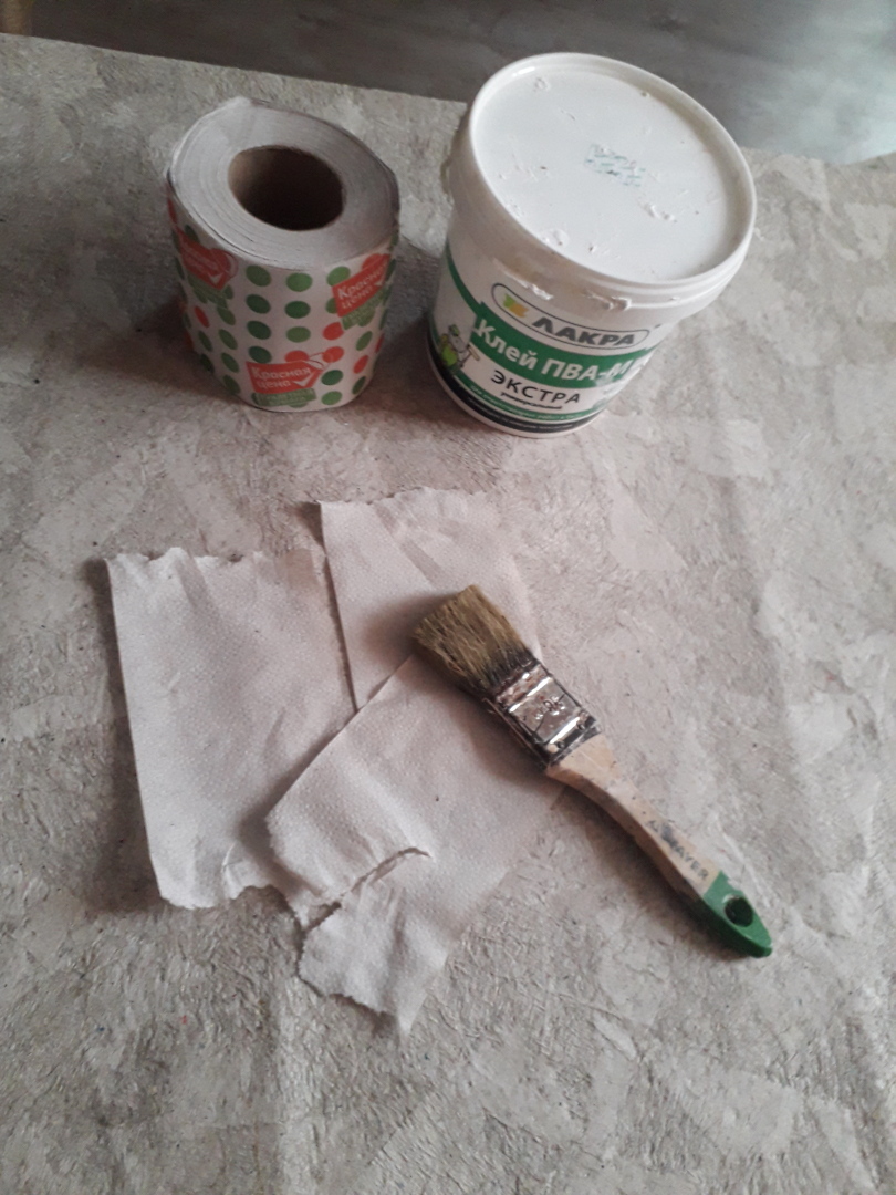 И снова туалетная бумага!.. Модульная картина из... картона и оставшихся от ремонта красок