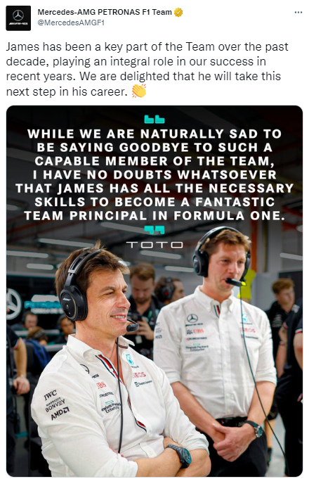 Руководитель команды Williams Джеймс Воулз отрицает, что Mercedes контролирует соперника F1 team