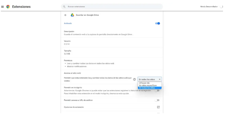 Измените разрешения расширений в Chrome, чтобы они не шпионили за вами
