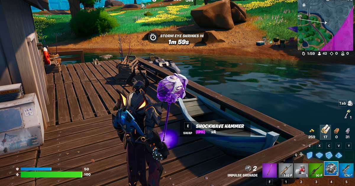 Ударный молот Fortnite все еще сломан