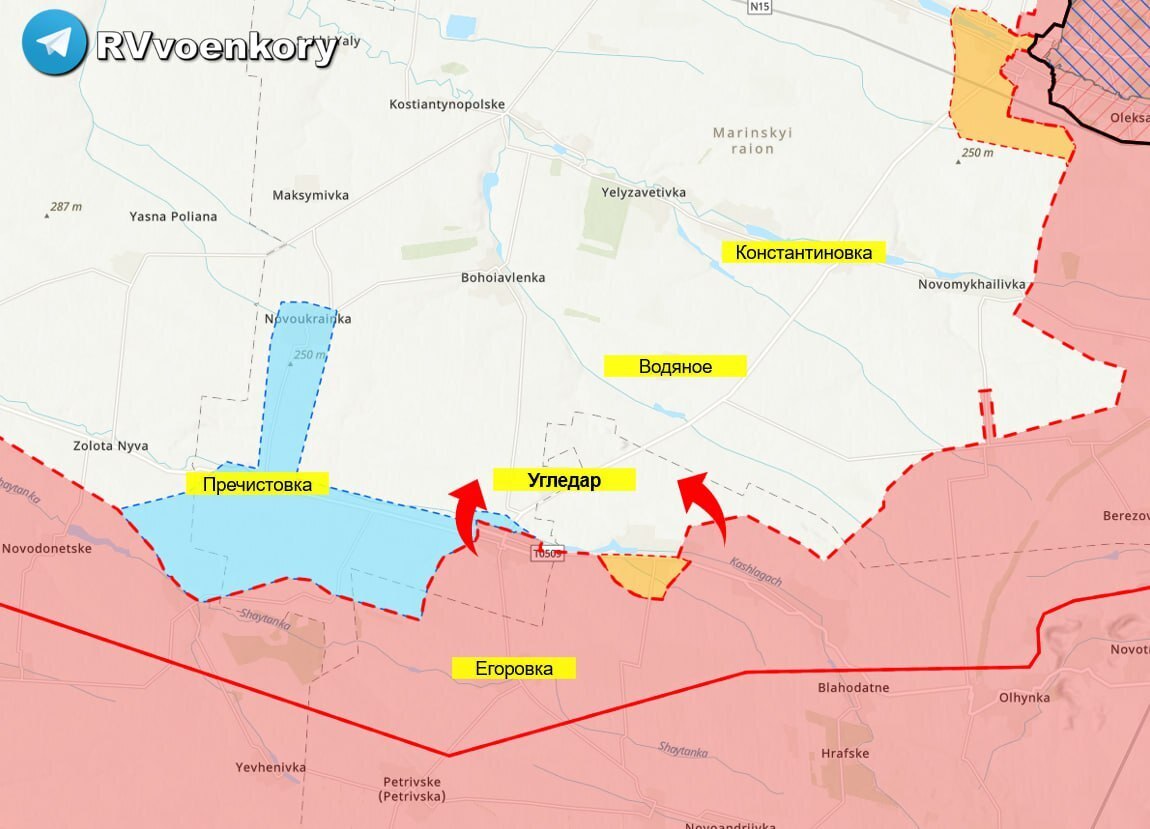 Карта боевых действий на украине угледар