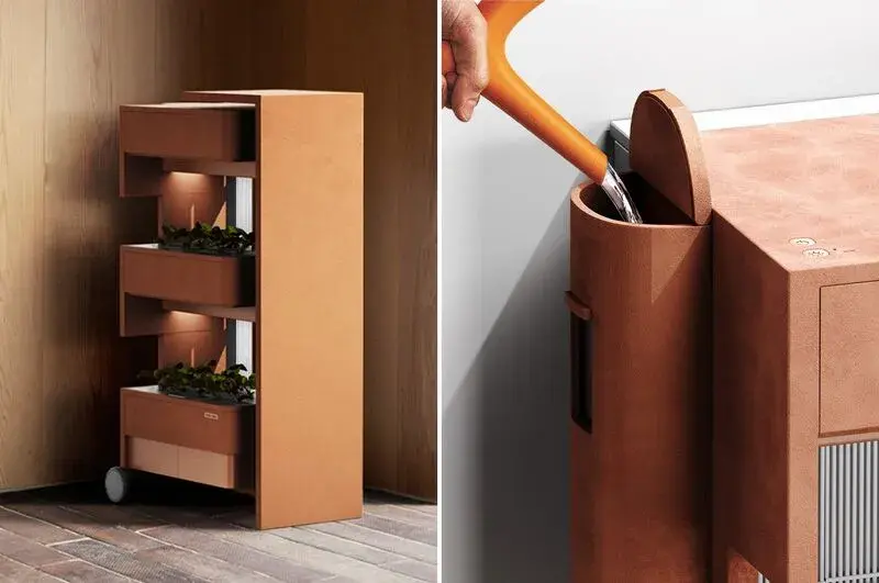 Концептуальный овощной культиватор 'Vegetment' - это элегантно