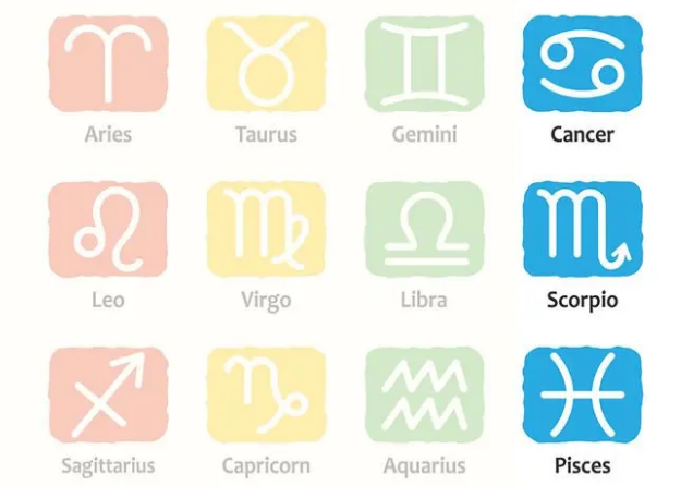 Водные знаки: Рак, Скорпион, Рыбы.