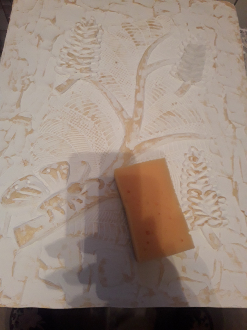 Мои фантазии в технике барельеф. Картина из гипса и декорация стены в прихожей своими руками