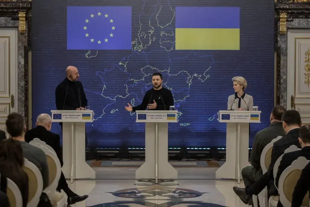 Лидеры ЕС, находящиеся с визитом в Киеве, не дают никаких обещаний относительно ускоренного вступления Украины в ЕС.