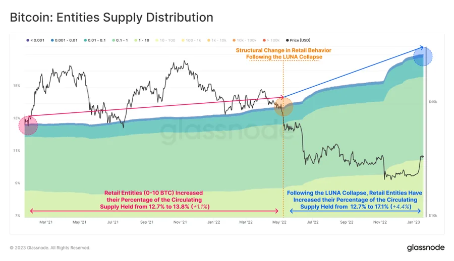 Купи Биткоин сейчас! Розничные держатели биткоинов не возражали против криптозимы, они покупали больше.