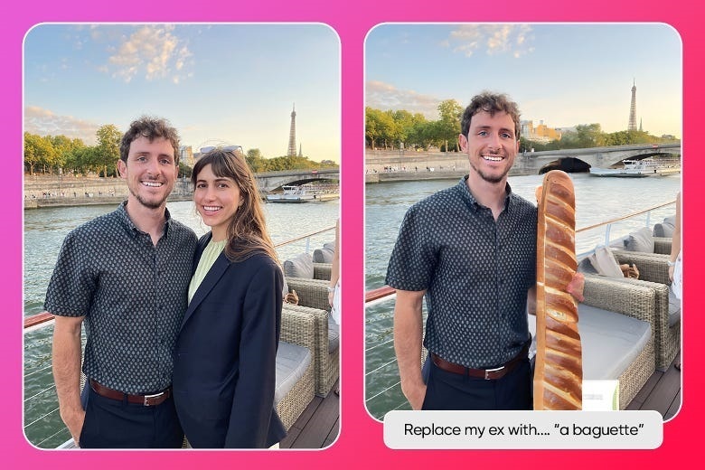 Новый инструмент искусственного интеллекта позволяет заменить вашего бывшего на красный флаг - или змею - в картинках