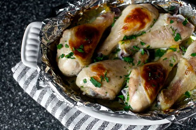 Жареная курица на молоке