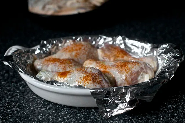 Жареная курица на молоке