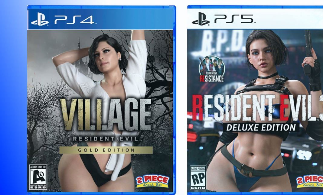 Эротический бокс-арт программного обеспечения для видео игр, найденный на eBay.