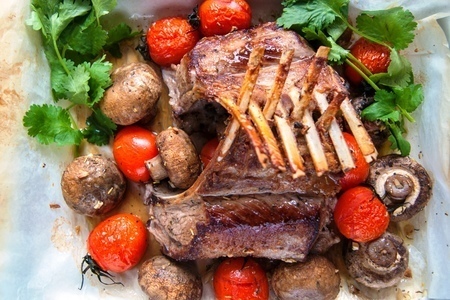 Баранина с овощами!