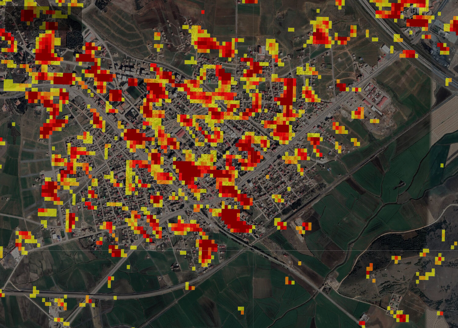 Спутниковые данные НАСА показывают масштабы разрушений в Турции и Сирии после землетрясения.