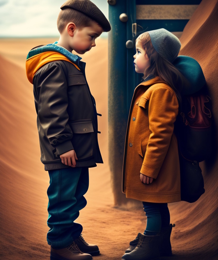 Он смечлся над ней, а она привратилась в красавицу