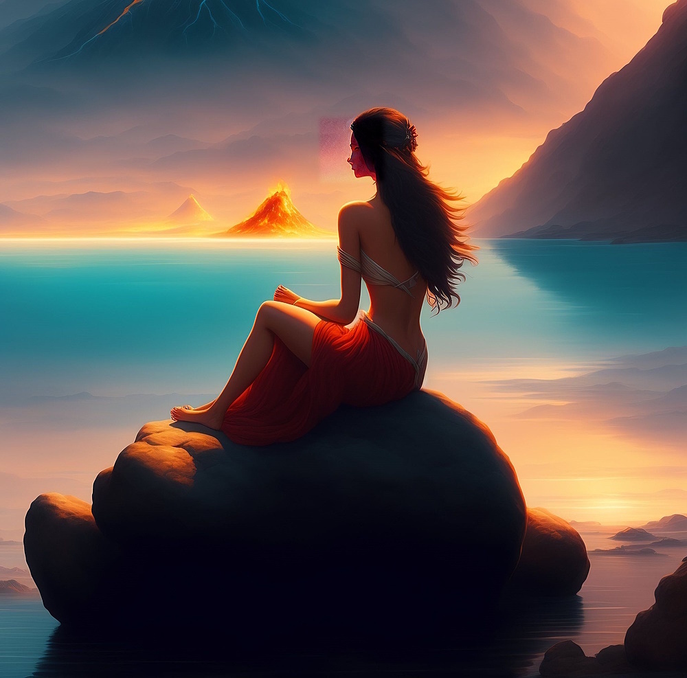 Девушка и дельфин