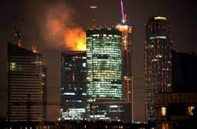 Пожар, Москва-Сити.