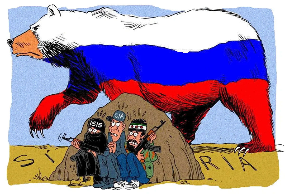 Россия против США карикатура
