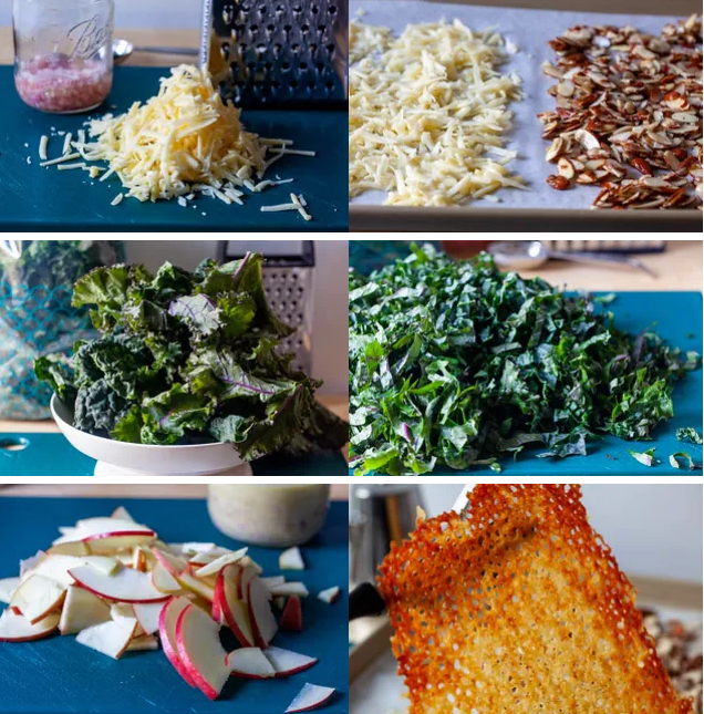 Хрустящий салат из яблок и чеддера