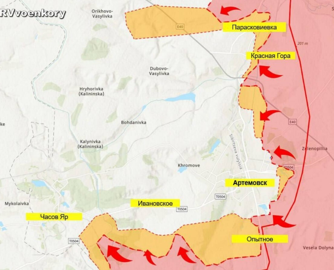 Карта украины бахмутово