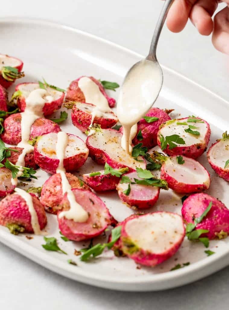 Легкая жареная редиска