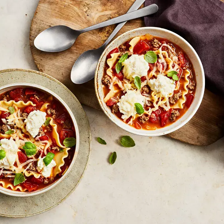 Сырный суп из лазаньи