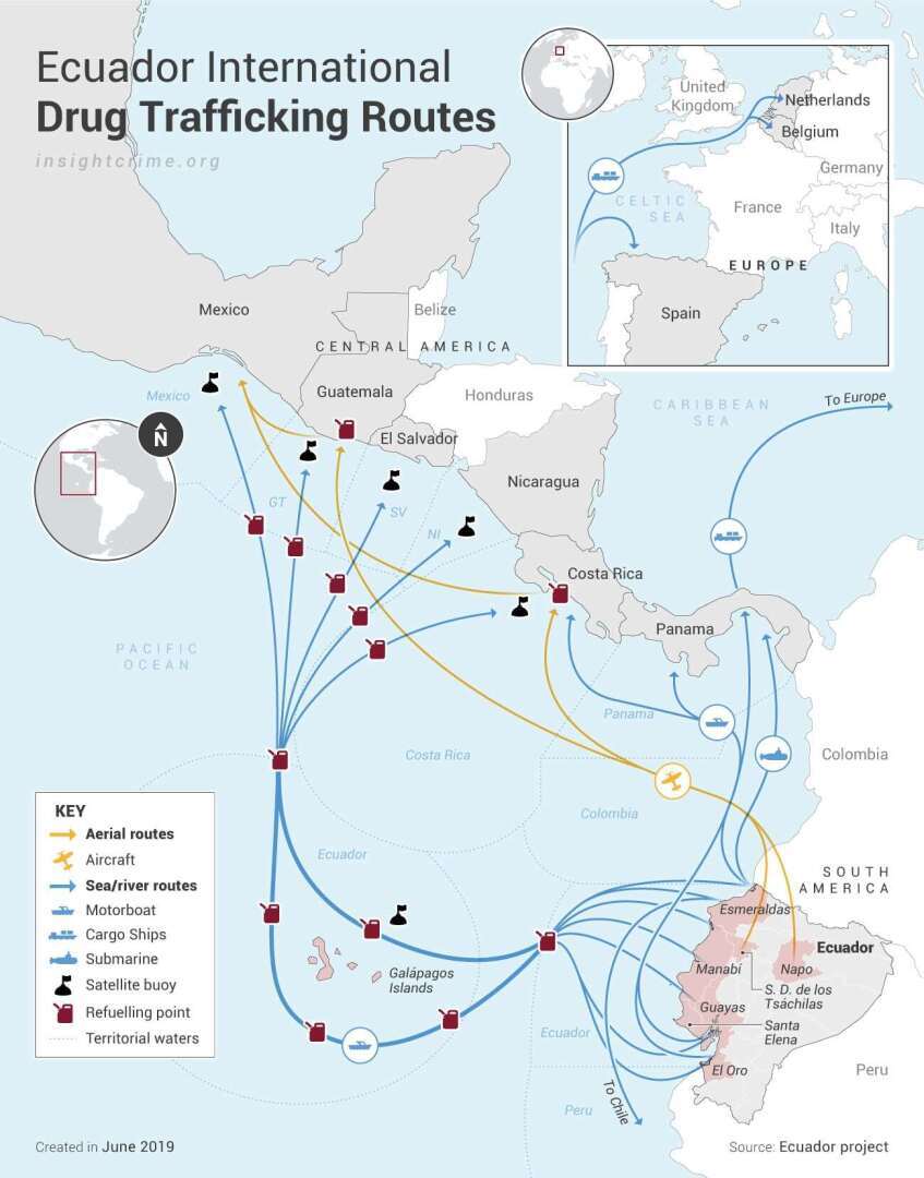 Эквадор страдает от международной наркомафии; правительство тоже получает свою долю