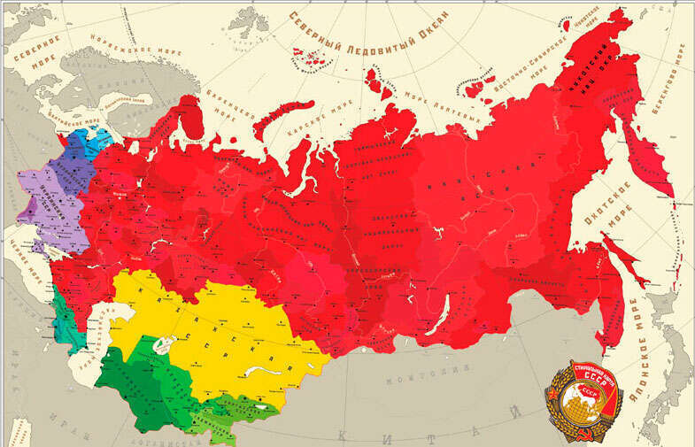 Границы ссср 1991 года карта