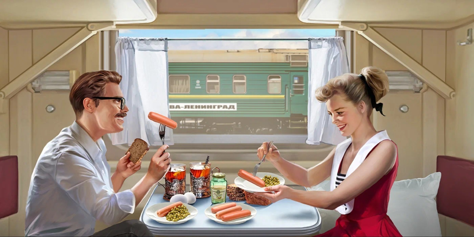 Назад в СССР. Нереально красивые девушки на советском пин-ап плакате