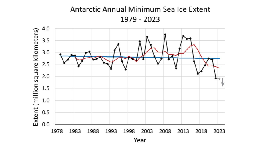 "Начало конца?": Ученые бьют тревогу, поскольку антарктический морской лед второй год подряд достигает рекордно низкого уровня