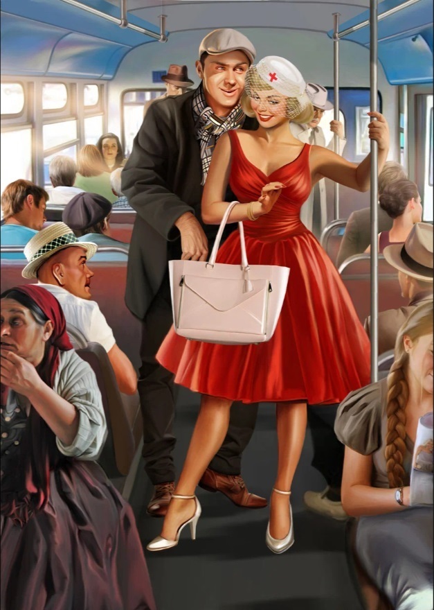 Назад в СССР. Нереально красивые девушки на советском пин-ап плакате