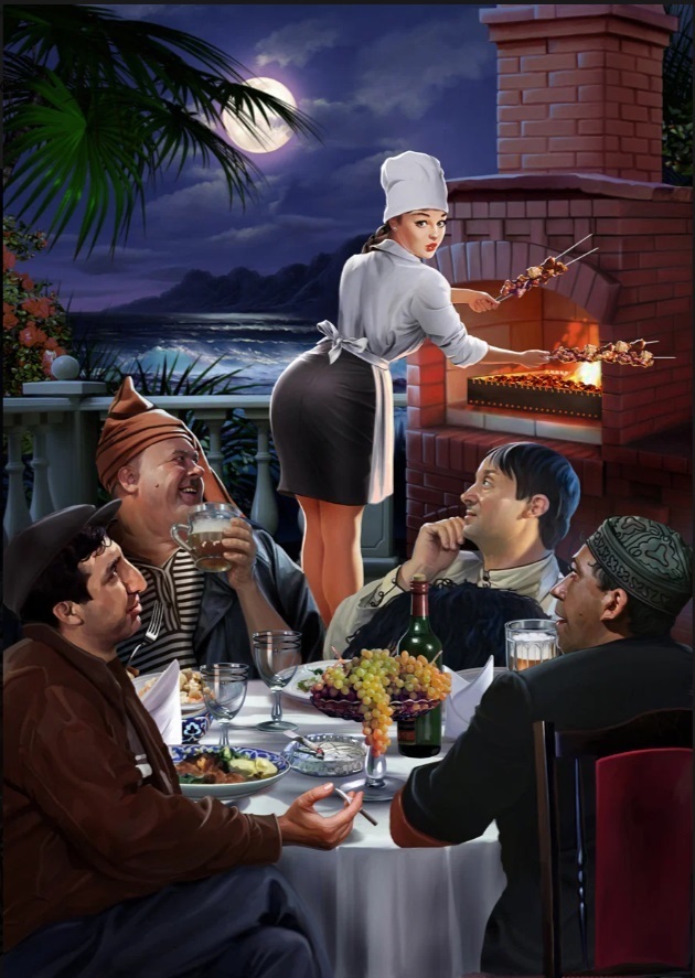 Назад в СССР. Нереально красивые девушки на советском пин-ап плакате