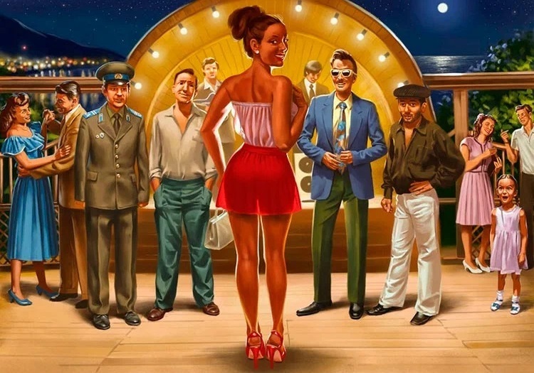 Назад в СССР. Нереально красивые девушки на советском пин-ап плакате