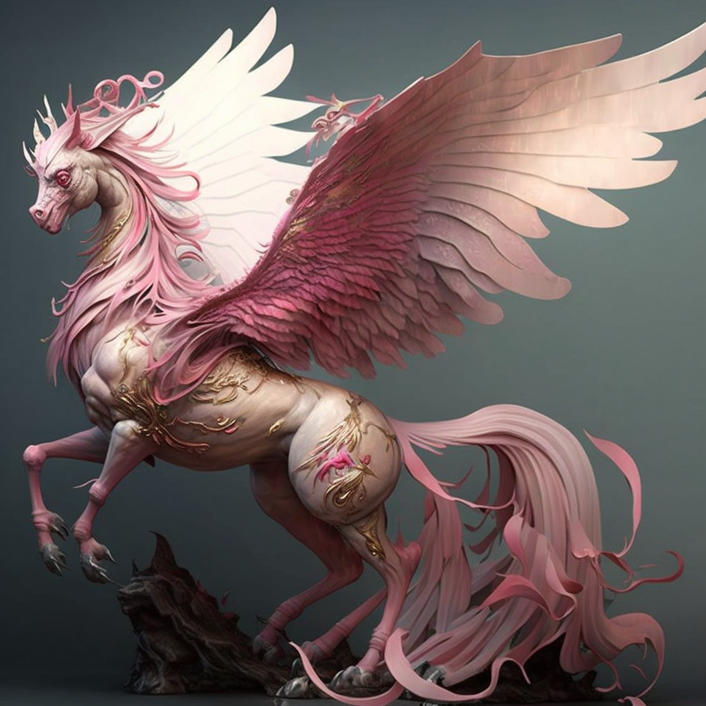 История Пегаса с розовыми крыльями .