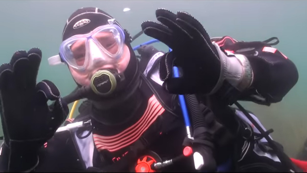 Этот ныряльщик не мог понять, что ему пытается сказать тюлень