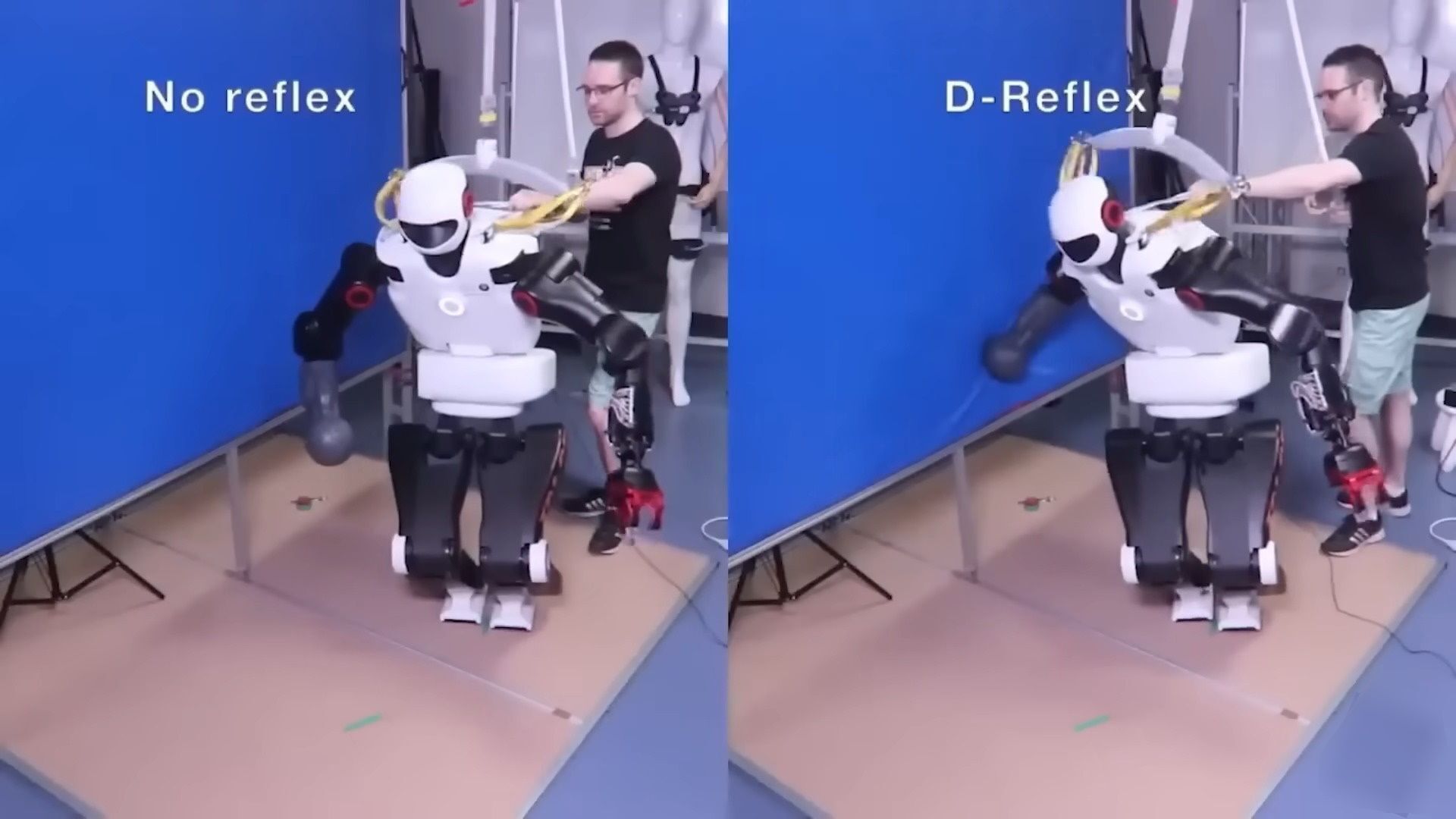 Робот TALOS поднаторел уклоняться от падения с помощью стен